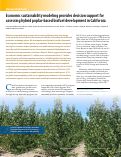 Cover page: Economic sustainability modeling provides decision support for assessing hybrid poplar-based biofuel development in California
