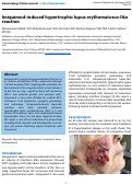 Cover page: Imiquimod-induced hypertrophic lupus erythematosus-like reaction.