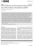 Cover page: Soils and sediments host Thermoplasmata archaea encoding novel copper membrane monooxygenases (CuMMOs)
