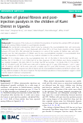 Cover page: Burden of gluteal fibrosis and post-injection paralysis in the children of Kumi District in Uganda