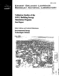 Cover page: Validation studies of the DOE-2 Building Energy Simulation Program. Final Report