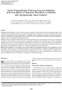 Cover page: Does Preparedness Planning Improve Attitudes and Completion of Advance Directives in Patients with Symptomatic Heart Failure?