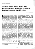 Cover page: Another Great Basin Atlatl with Dart Foreshafts and other Artifacts: Implications and Ramifications