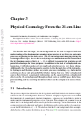 Cover page: Physical Cosmology From the 21-cm Line