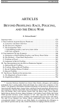 Cover page: Beyond Profiling:  Race, Policing and the Drug War