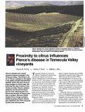 Cover page: Proximity to citrus influences Pierce's disease in Temecula Valley vineyards