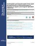 Cover page: Xanthophyll-cycle based model of the rapid photoprotection of Nannochloropsis in response to regular and irregular light/dark sequences