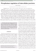 Cover page: Phosphatase regulation of intercellular junctions
