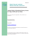 Cover page: Optimal Model of Distributed Energy System by Using GAMS and Case Study