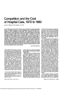 Cover page: Competition and the cost of hospital care, 1972 to 1982