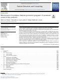 Cover page: Effectiveness of workplace diabetes prevention programs: A systematic review of the evidence
