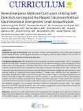Cover page: Novel Emergency Medicine Curriculum Utilizing Self- Directed Learning and the Flipped Classroom Method: Gastrointestinal Emergencies Small Group Module