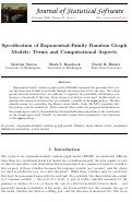 Cover page: Specification of Exponential-Family Random Graph Models: Terms and Computational Aspects