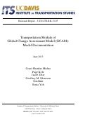 Cover page: Transportation Module of Global Change Assessment Model (GCAM): Model Documentation- Version 1.0