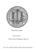 Cover page: Greek Life or Death