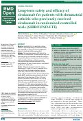 Cover page: Long-term safety and efficacy of sirukumab for patients with rheumatoid arthritis who previously received sirukumab in randomised controlled trials (SIRROUND-LTE)