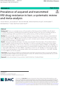 Cover page: Prevalence of acquired and transmitted HIV drug resistance in Iran: a systematic review and meta-analysis.
