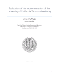 Cover page: Evaluation of the Implementation of the University of California Tobacco-free Policy