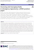 Cover page: Assessing and managing frailty in emergency laparotomy: a WSES position paper.