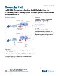 Cover page: mTORC2 Regulates Amino Acid Metabolism in Cancer by Phosphorylation of the Cystine-Glutamate Antiporter xCT