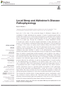 Cover page: Local Sleep and Alzheimer’s Disease Pathophysiology