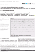 Cover page: Trimethylamine modulates dauer formation, neurodegeneration, and lifespan through tyra‐3/daf‐11 signaling in Caenorhabditis elegans