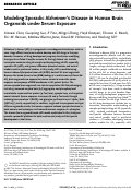 Cover page: Modeling Sporadic Alzheimer's Disease in Human Brain Organoids under Serum Exposure