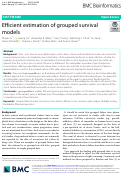 Cover page: Efficient estimation of grouped survival models