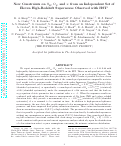 Cover page: New Constraints on ΩM, ΩΛ, and w from an Independent Set of 11 High-Redshift Supernovae Observed with the Hubble Space Telescope**Based in part on observations made with the NASA/ESA Hubble Space Telescope, obtained at the Space Telescope Science Institute, which is operated by the Association of Universities for Research in Astronomy, Inc., under NASA contract NAS 5-26555. These observations are associated with programs GO-7336, GO-7590, and GO-8346. Some of the data presented herein were obtained at the W. M. Keck Observatory, which is operated as a scientific partnership among the California Institute of Technology, the University of California, and the National Aeronautics and Space Administration. The Observatory was made possible by the generous financial support of the W. M. Keck Foundation. Based in part on observations obtained at the WIYN Observatory, which is a joint facility of the University of Wisconsin at Madison, Indiana University, Yale University, and the National Optical Astronomy Observat
