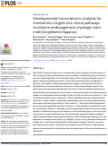 Cover page: Developmental transcriptomic analyses for mechanistic insights into critical pathways involved in embryogenesis of pelagic mahi-mahi (Coryphaena hippurus).