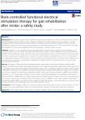 Cover page: Brain-controlled functional electrical stimulation therapy for gait rehabilitation after stroke: a safety study