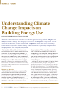 Cover page: Understanding Climate Change Impacts on Building Energy Use