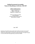 Cover page: Holding Government Accountable: Tobacco Policy Making in California, 1995-1997