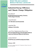 Cover page: Industrial Energy Efficiency and Climate Change Mitigation