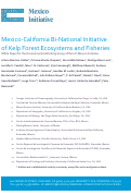 Cover page: Mexico-California Bi-National Initiative of Kelp Forest Ecosystems and Fisheries
