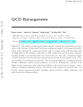 Cover page: QCD baryogenesis
