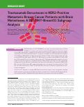 Cover page: Trastuzumab Deruxtecan in HER2-Positive Metastatic Breast Cancer Patients with Brain Metastases: A DESTINY-Breast01 Subgroup Analysis
