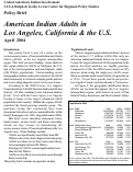 Cover page: American Indian Adults in Los Angeles, California and the U.S.