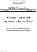 Cover page: Climate Change and Agriculture Reconsidered