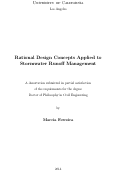 Cover page: Rational Design Concepts Applied to Stormwater Runoff Management