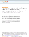 Cover page: A whole-genome sequence study identifies genetic risk factors for neuromyelitis optica