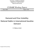 Cover page: Demand and Price Volatility: Rational Habits in International Gasoline Demand