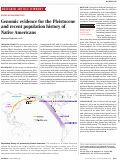 Cover page: POPULATION GENETICS. Genomic evidence for the Pleistocene and recent population history of Native Americans.