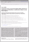 Cover page: Consensus survey on pre-procedural safety practices in radiological examinations: a multicenter study in seven Asian regions.