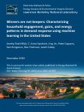 Cover page: Winners are not keepers: Characterizing household engagement, gains, and energy patterns in demand response using machine learning in the United States