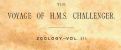 Cover page: Report on the scientific results of the voyage of H.M.S. Challenger during the years 1873-76. Zoology - Vol. 3