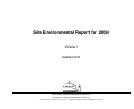 Cover page: Site Environmental Report for 2009, Volume I