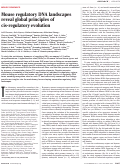 Cover page: Mouse regulatory DNA landscapes reveal global principles of cis-regulatory evolution