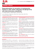 Cover page: Dexmedetomidine for prevention of postoperative delirium in older adults undergoing oesophagectomy with total intravenous anaesthesia