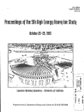 Cover page: Proceedings of the 9th High Energy Heavy Ion Study, Berkeley, CA.; October 25-29, 1993